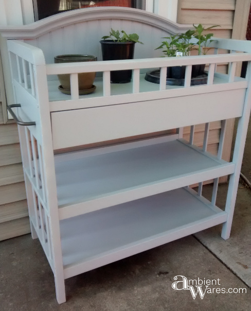 DIY ~ Repurposed Changing Table To Potting Bench ~ Ambient Wares