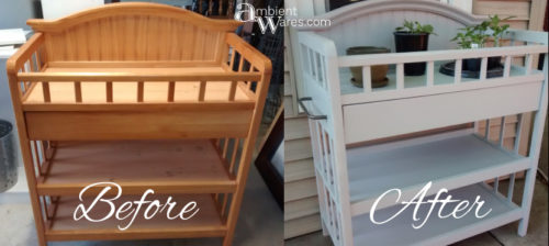 DIY ~ Repurposed Changing Table To Potting Bench ~Before & After ~ Ambient Wares