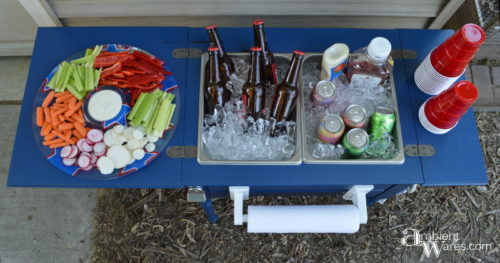 Here's an Awesome Old Sewing Machine Table Idea! DIY it into a Food and Beverage Station! ~ AmbientWares.com