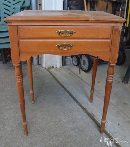 DIY ~ Upcycled Repurposed Sewing Table To Drink Station ~ Ambient Wares