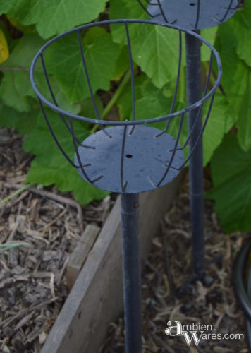 Parts from a caged planter used in the ashtray base turned lamp by AmbientWares.com