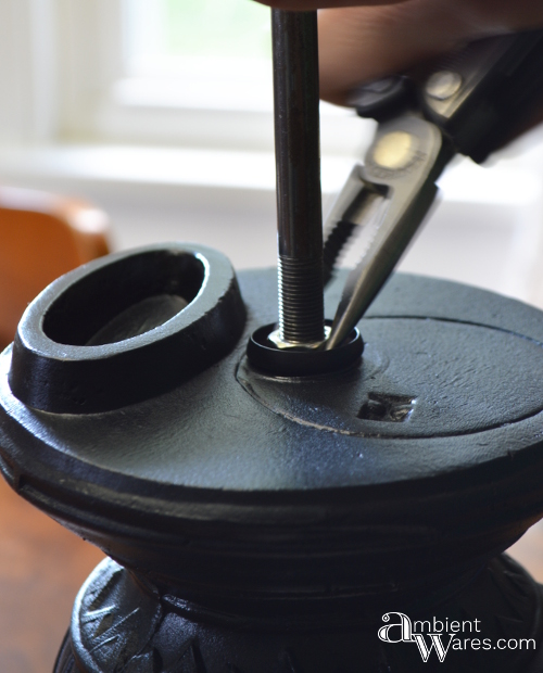 Vintage Standing Ashtray Base Refurbished Into A Lamp ~ ambientwares.com