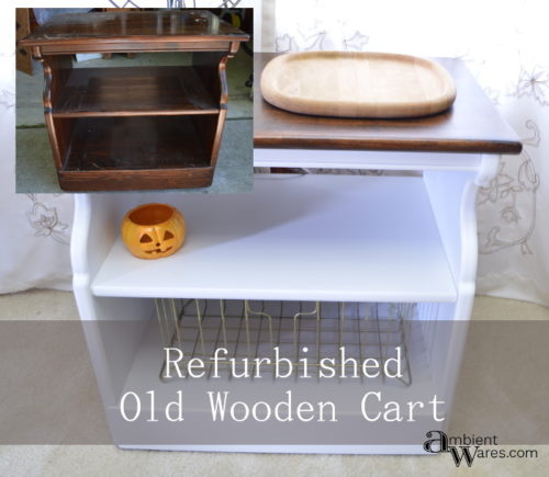 How I refurbished an old wooden TV Cart