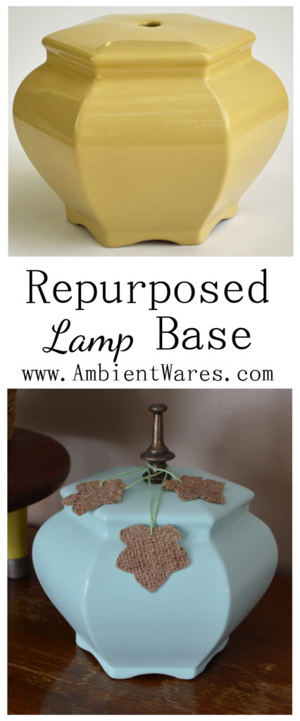 How to Easily Repurpose an Old Lamp Base into a Pumpkin. The perfect way to add a bit of non-traditional fall decor to your space! - For this and more unique ideas, visit AmbientWares.com