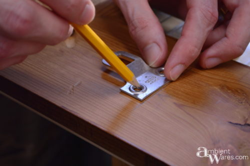 Installing hanging hardware for the DIY frame