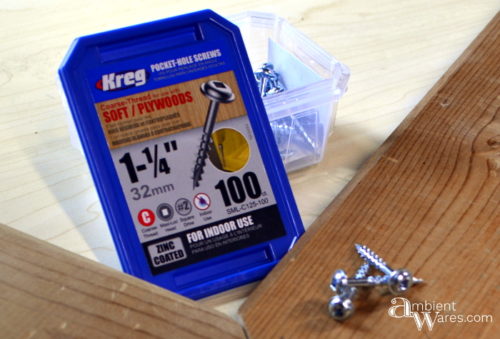 Kreg pocket hole screws for DIY frame