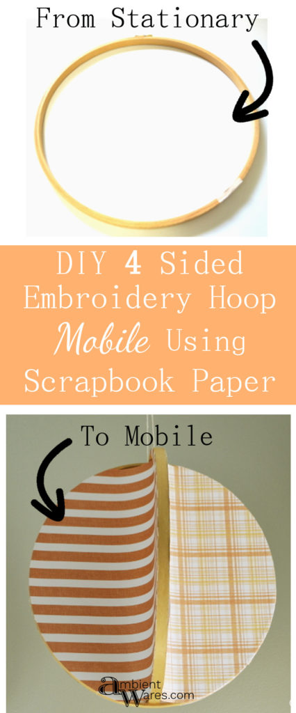 You have to try this DIY 4 sided mobile made from embroidery hoops!