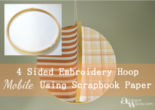 You have to try this extremely simple DIY using an embroidery hoop and scrapbook paper!