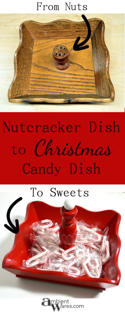 An old nutcracker utensil dish gets a sweet makeover!