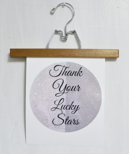 Thank Your Lucky Stars Free Printable Printed at Walgreens. It has a purplish, pinkish color to it
