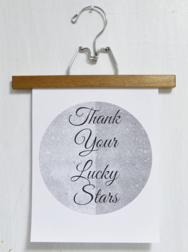 Thank Your Lucky Stars Free Printable Printed at home on black and white printer