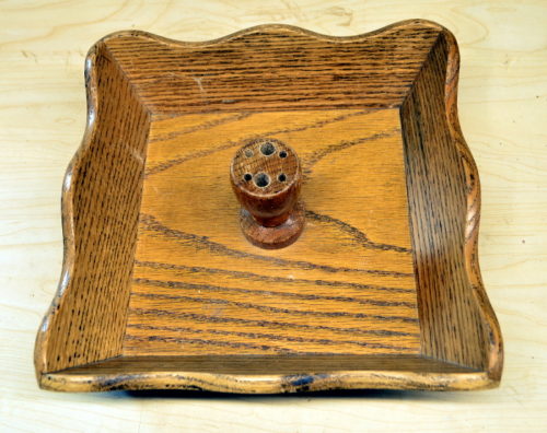 Wooden Nutcracker storage dish before makeover