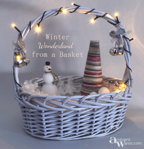 Let your creativity flow by making a simple Winter Wonderland from a basket ~ ambientwares.com