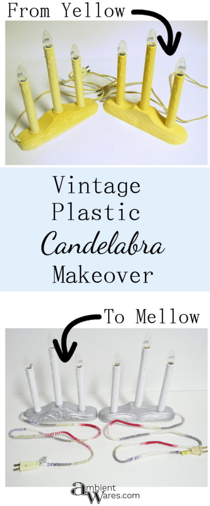 These vintage plastic candelabras just need a little love with some paint and a little try at DIY and they're good to go!
