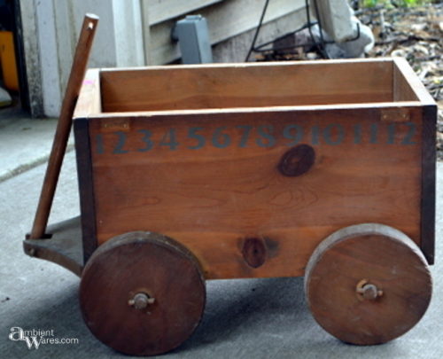 Wobbly wheeled pull wagon before making stationary