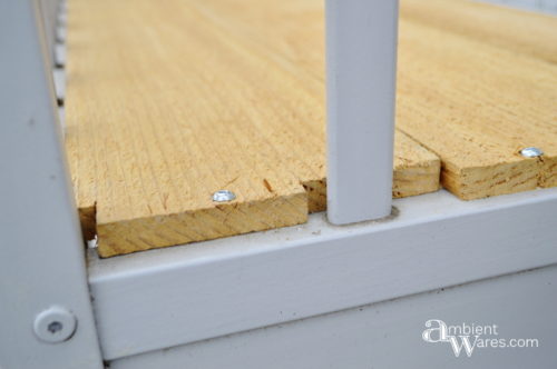 Cedar fence shelves - Changing table to potting bench - ambientwares.com