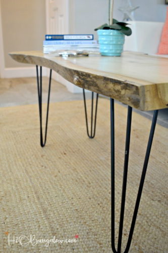 DIY Live Edge Coffee Table with Hairpin Legs