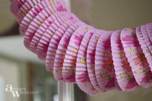 This Unique And Beautiful DIY Wreath Using Cupcake Liners Is The Perfect Door Decor ambientwares.com