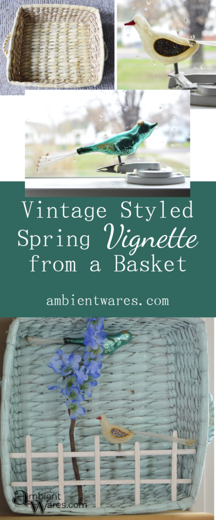 Such an easy way to bring a little Spring into your home with a basket and a few other craft supplies. ambientwares.com