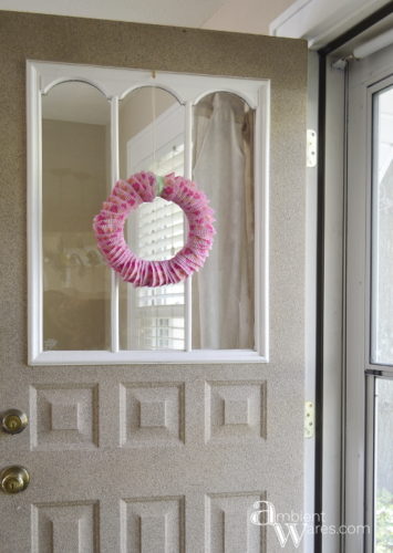 This Unique And Beautiful DIY Wreath Using Cupcake Liners Is The Perfect Door Decor ambientwares.com