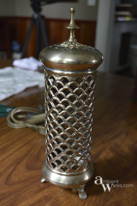 Thrifted Moroccan Styled Candle Holder Into Simple Lamp