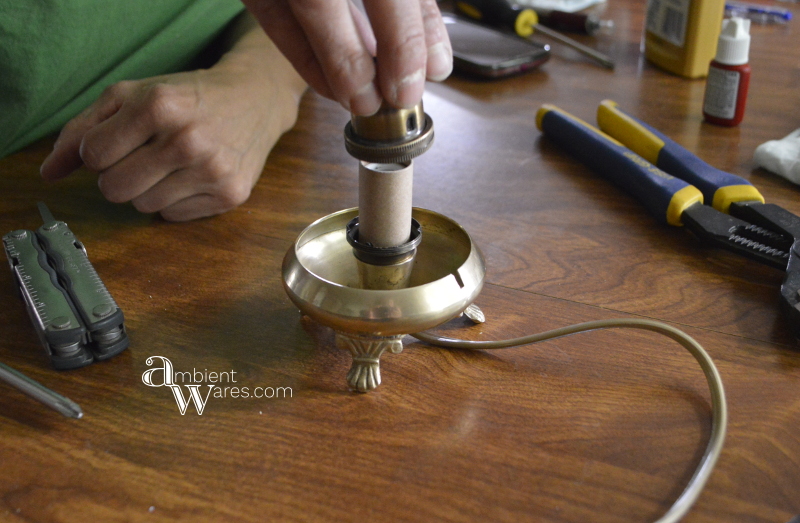 Thrifted Moroccan Styled Candle Holder Into Simple Lamp