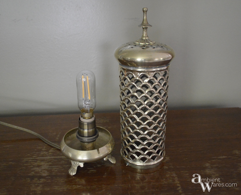 Thrifted Moroccan Styled Candle Holder Into Simple Lamp