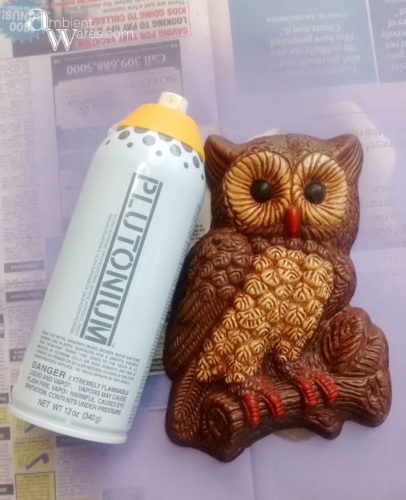 Plutonium_Spray_Paint_Rummage_Sale_Finds_and_A_Quick_Refurbished_Vintage_Owl_Wall_Hanging_Project - ambientwares.com