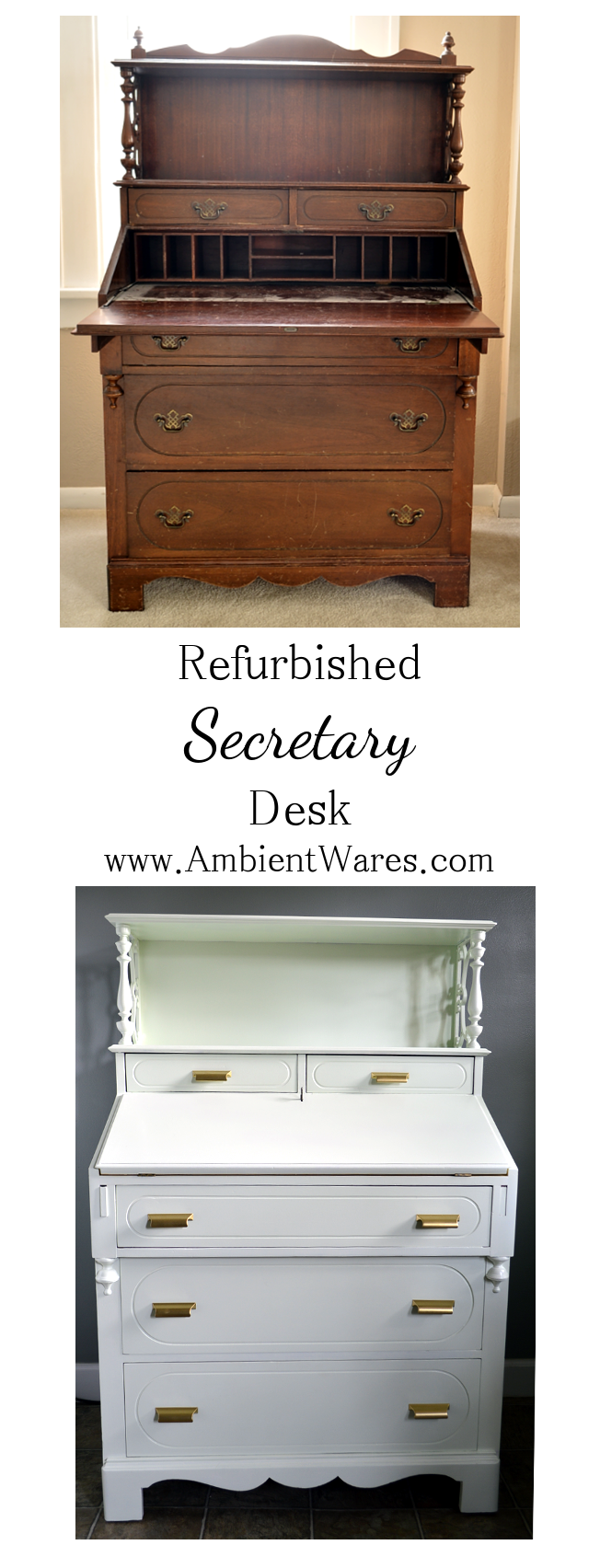Refurbished Secretary Desk Ambient Wares