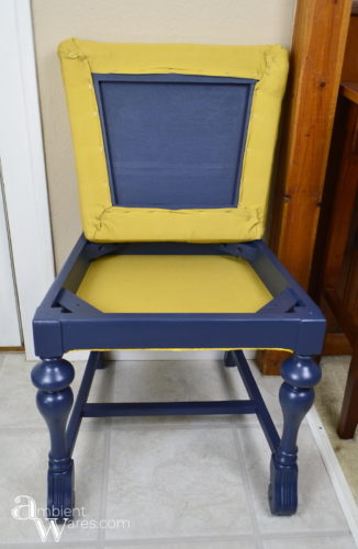 Nautical Colored DIY Chair Makeover ~ AmbientWares.com