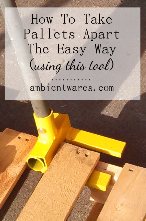 I had no idea this tool would come in so handy when taking pallets apart! It sure beats using a crowbar and hammer! How To Break Pallets Apart The Easy Way Using This Tool ambientwares.com