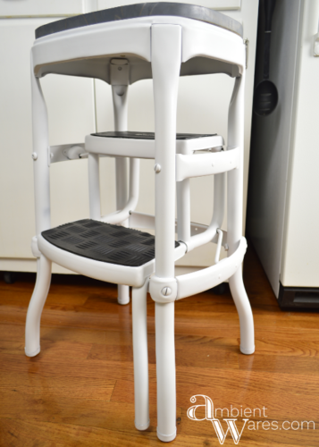 This Vintage Cosco Step Stool got a modern farmhouse makeover! www.AmbientWares.com