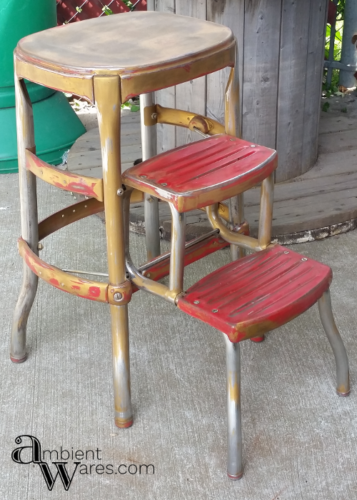 Vintage Cosco Step Stool gets a Modern Farmhouse Styled Makeover