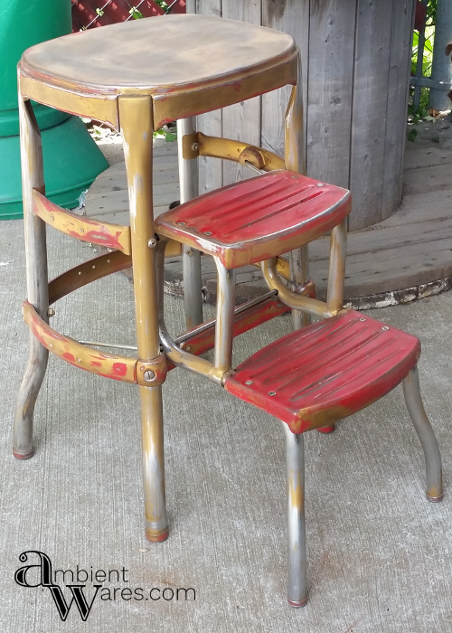 Vintage Cosco Step Stool gets a Modern Farmhouse Styled Makeover