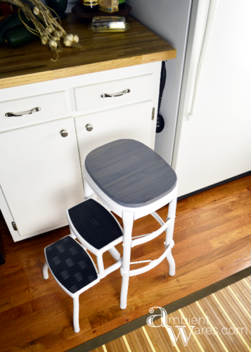 This Vintage Cosco Step Stool got a modern farmhouse makeover! www.AmbientWares.com