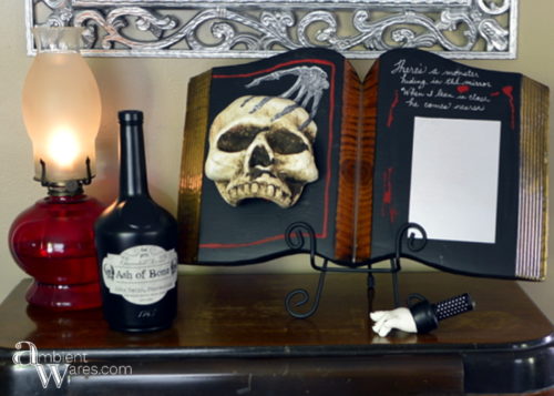 Have you seen what she did with this old thrift store clock? She added it to her creepy Halloween home decor collection! For this and more unique diy ideas, visit AmbientWares.com!