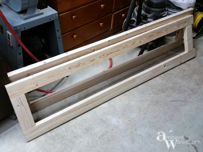 DIY Shelving Unit using 2x4s and Pallet Wood