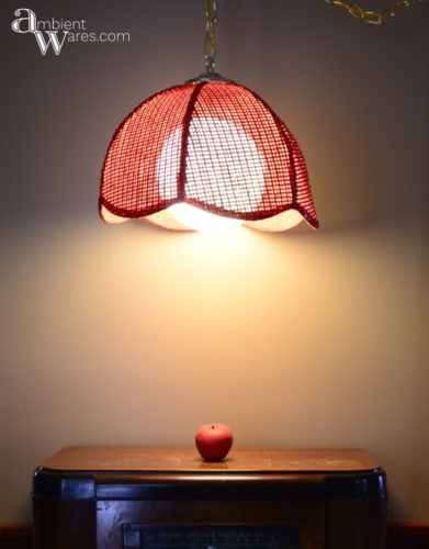 Please tell me you'd buy this vintage rattan swag lamp too if you found it at the thrift store! All this pendant lamp needed was new wiring so I bought a swag light kit and voila! For this and more fun project ideas, visit AmbientWares.com!